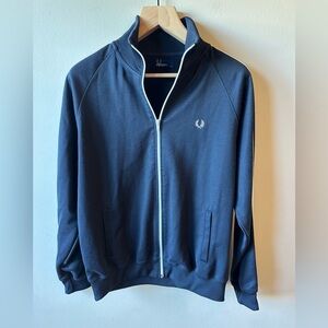 Fred Perry Dark Blue Zip-Up Track Jacket